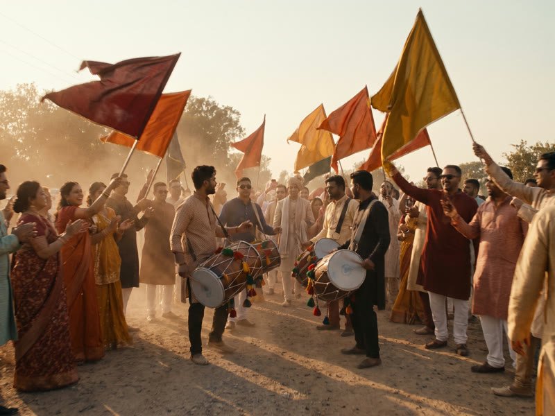 Baraat groom's procession