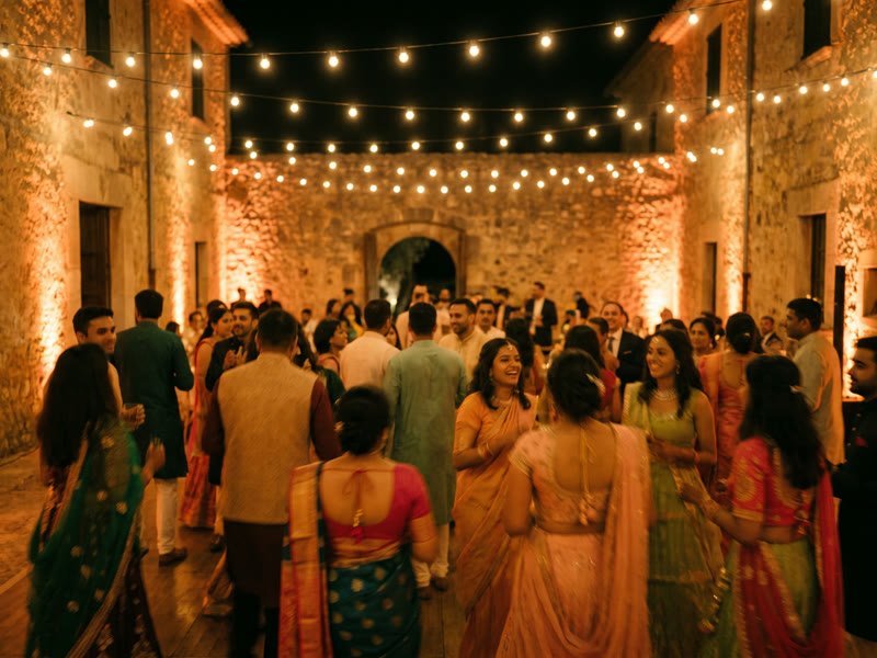 Sangeet dance and music celebration